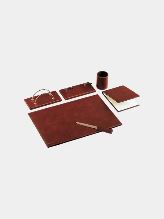 Set da scrivania classico in similpelle 6 pezzi